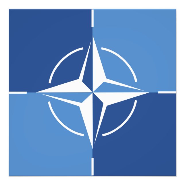 NATO ONAT flag symbol North Atlantic Treaty Organi Photo Print (Front)
