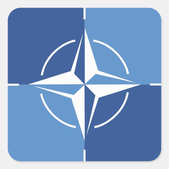 NATO ONAT flag symbol North Atlantic Treaty Organi Square Sticker (Front)
