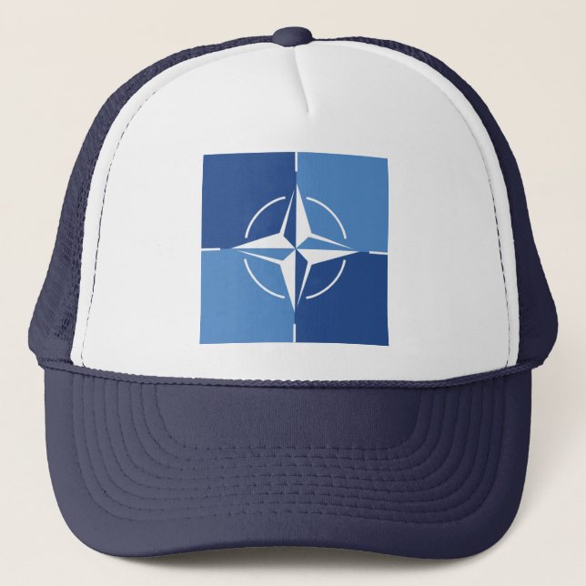 NATO ONAT flag symbol North Atlantic Treaty Organi Trucker Hat (Front)