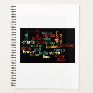 NATO Phonetic Alphabet (Dark Background) Planner