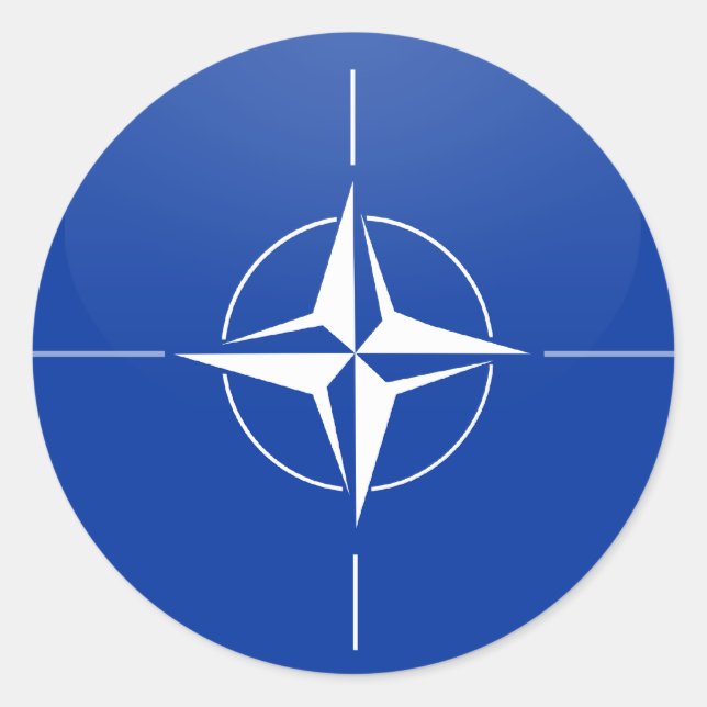Nato quality Flag Circle Classic Round Sticker (Front)