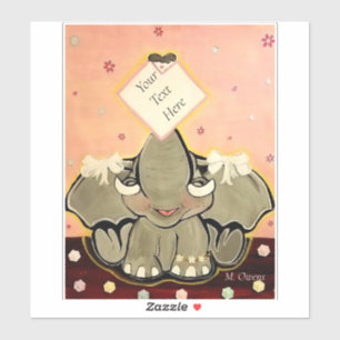 Natosha, The Elephant 8" x 8" Contour Stickers