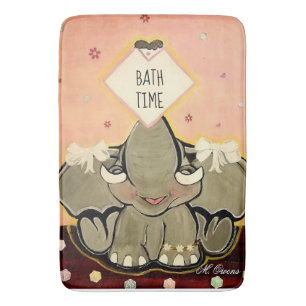 Natosha, The Elephant Speller Bath Mat