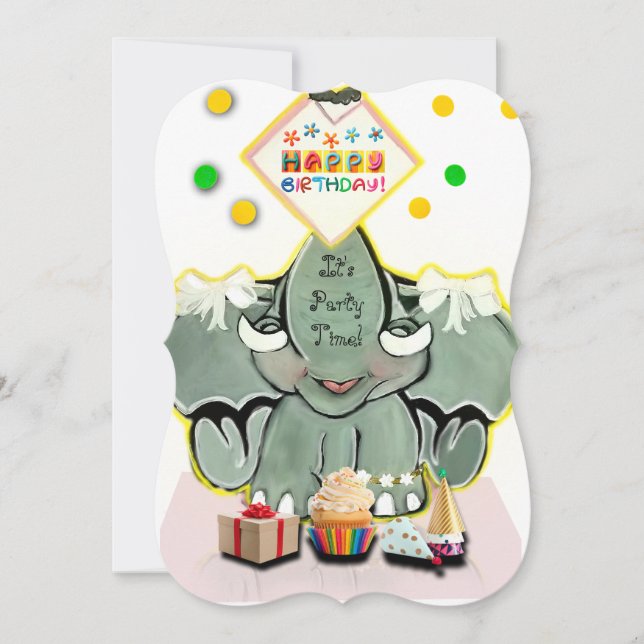 Natosha's "It's Party Time" Birthday Invitations (Front)