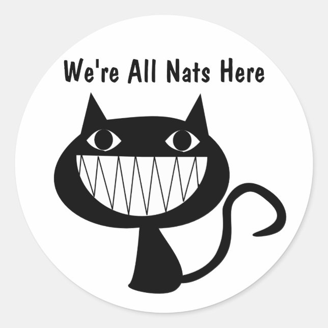 Nats Classic Round Sticker (Front)
