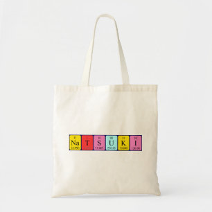 Natsuki periodic table name tote bag