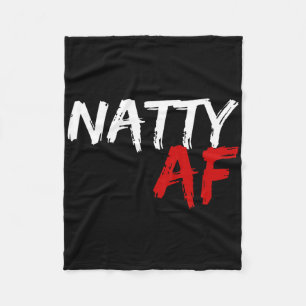 Natty Af Funny Bodybuilder Bodybuilding Workout Gy Fleece Blanket