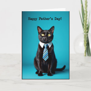 Natty Cat Fathers Day Card