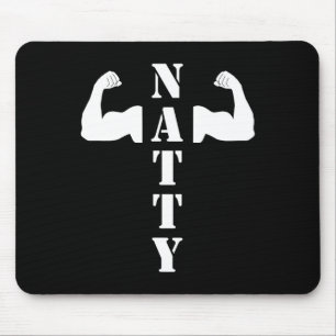 Natty Natural Muscles Bodybuilding Funny Gym Weigh Mouse Mat
