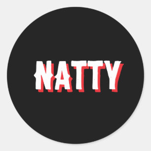 natty natural wine  classic round sticker