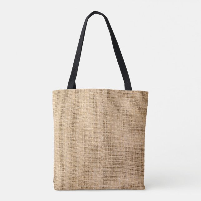 Natual Burlap Tote Bag (Back)