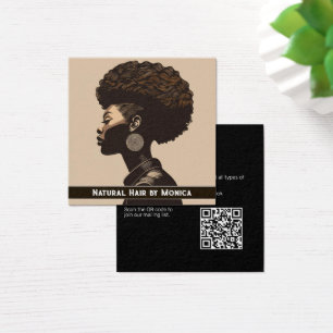 Natural African American Hair Salon Business Card