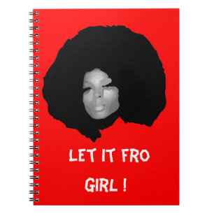 Natural afro chick illustration notebook