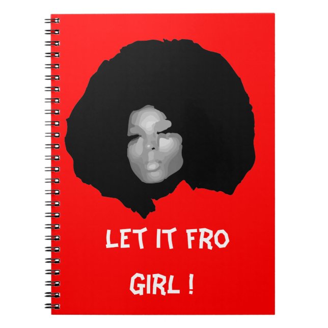 Natural afro chick illustration notebook (Front)