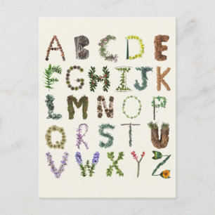 Natural Alphabet  Postcard