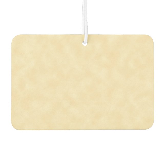 Natural Antique Parchment Paper Look Car Air Freshener (Front)