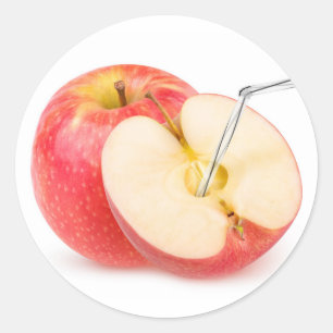Natural apple juice classic round sticker