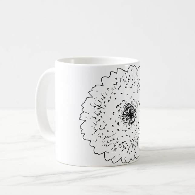 Natural Art Flower Coffee Mug (Front Left)
