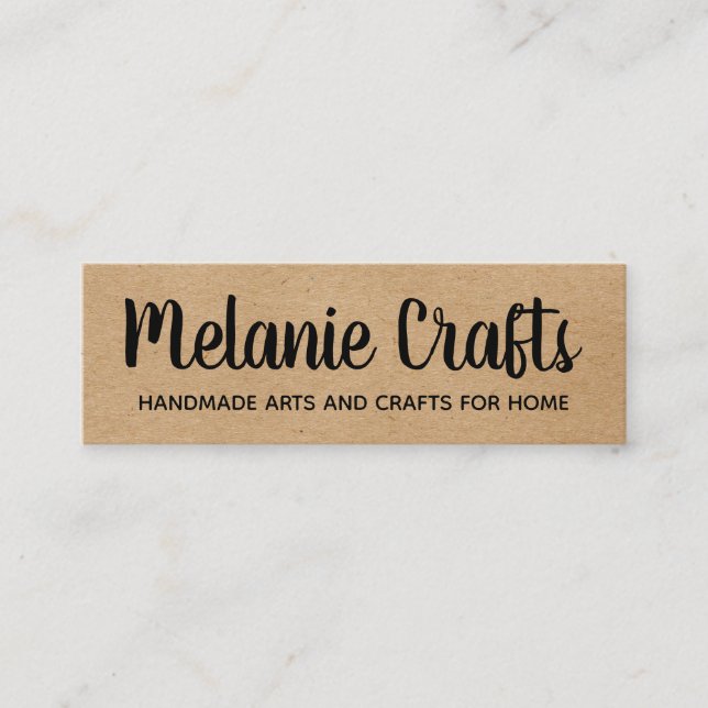 Natural | Arts and Crafts Mini Business Card (Front)