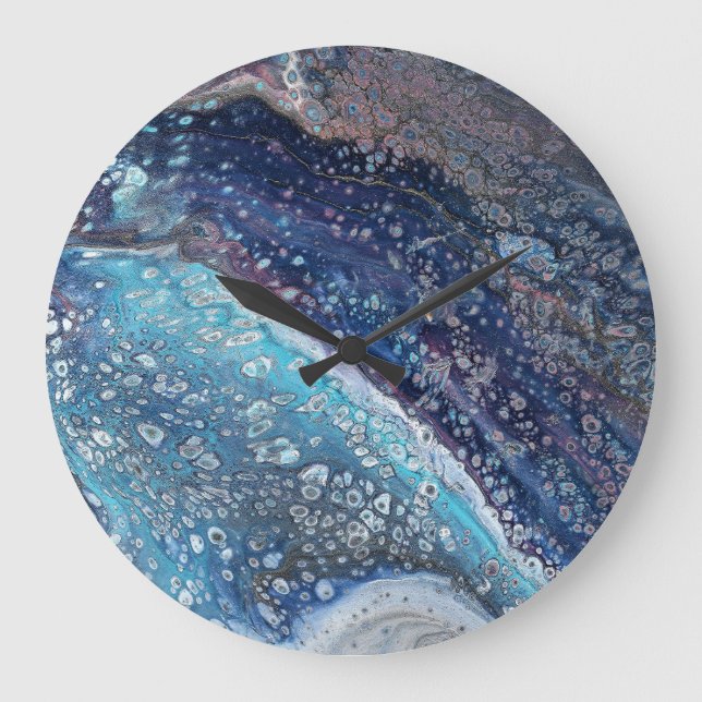 Natural Attraction 2 Blue Geode Wall Clock (Front)