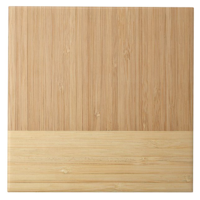 Natural Bamboo Border Wood Grain Look Tile (Front)