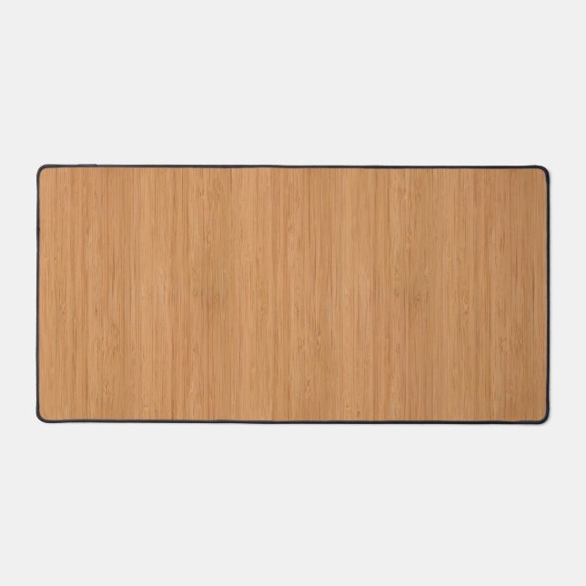 Natural Bamboo Wood Grain Look Desk Mat (Front)