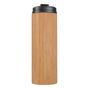 Natural Bamboo Wood Grain Look Thermal Tumbler