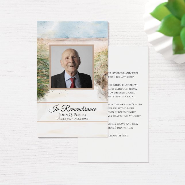 Natural Beach Funeral Service Memorial Prayer (Desk)