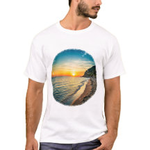 Natural beach scene with Italian sunset colour 