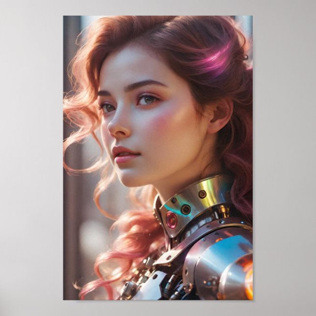 Natural Beauty and Robotic Attire Poster (Front)