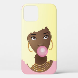 Natural Beauty, Blonde Afro, Bubblegum iPhone 12 Case