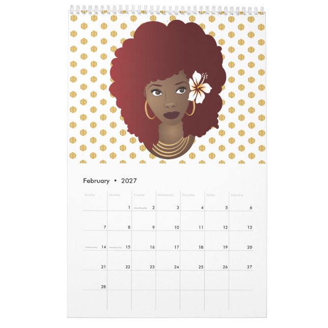 Natural Beauty Collection | Polka Dots Calendar (Feb 2027)