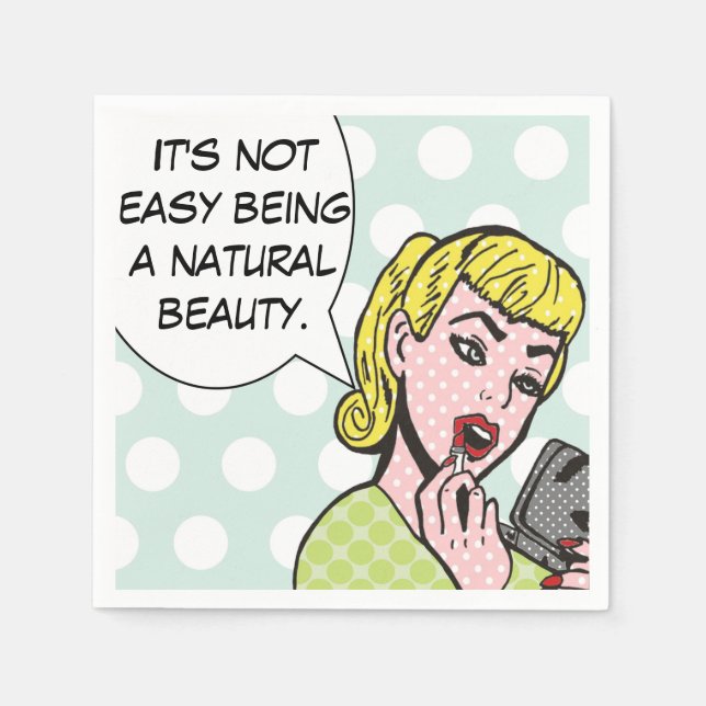Natural Beauty Comic Book Napkins (Front)