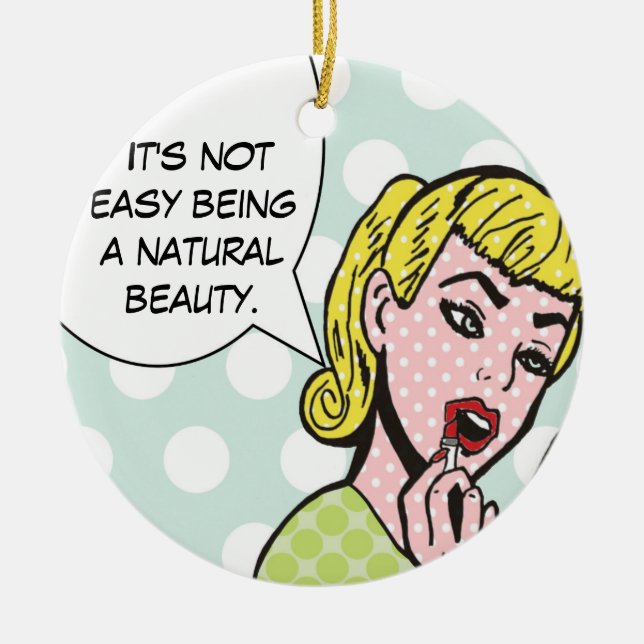 Natural Beauty Comic Book Ornament (Front)