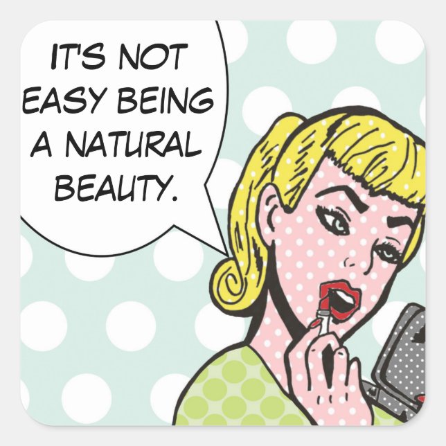 Natural Beauty Comic Book Stickers (Front)