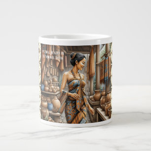 Natural Beauty in Tradisional Batik Giant Coffee M Large Coffee Mug