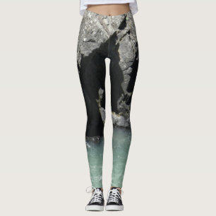Natural Beauty Pale Green River Granite Leggings