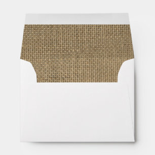 Natural Beige Tan Jute Burlap-Rustic Cabin Wedding Envelopes