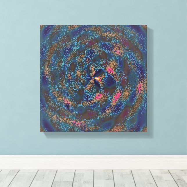 Natural Bird Nest Pattern Formation  Canvas Print (Insitu(Wood Floor))