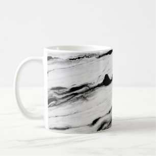 natural black and white marble texture, luxurious coffee mug