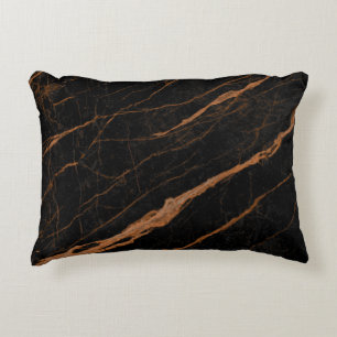 natural black emperador marble texture background  decorative cushion
