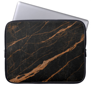 natural black emperador marble texture background laptop sleeve