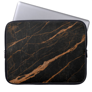 natural black emperador marble texture background laptop sleeve