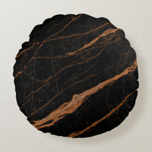 natural black emperador marble texture background  round cushion