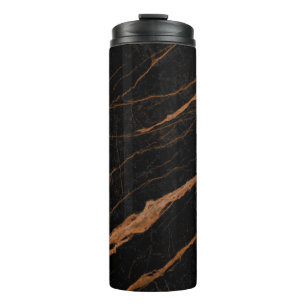 natural black emperador marble texture background thermal tumbler