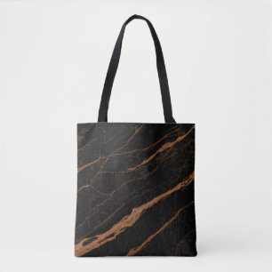natural black emperador marble texture background tote bag