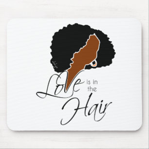 Natural Black Hair   Love is in the Hair Mouse Mat