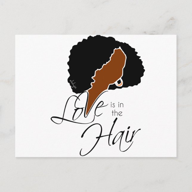 Natural Black Hair | Love is in the Hair Postcard (Front)