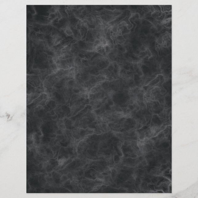 Natural Black Marble Scrapbooking Paper (Front)