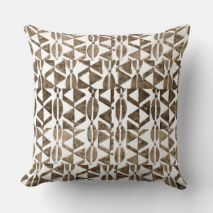 Natural Block Print Tribal Pattern Cushion